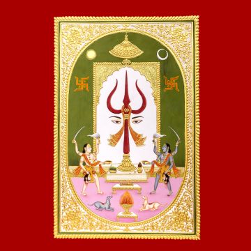 Mataji with Kaal, bhairav