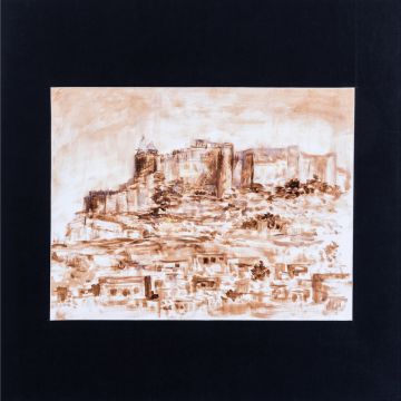 Sepia Mehrangarh fort